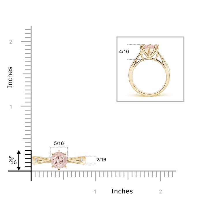 AA - Morganite / 1.13 CT / 14 KT Yellow Gold