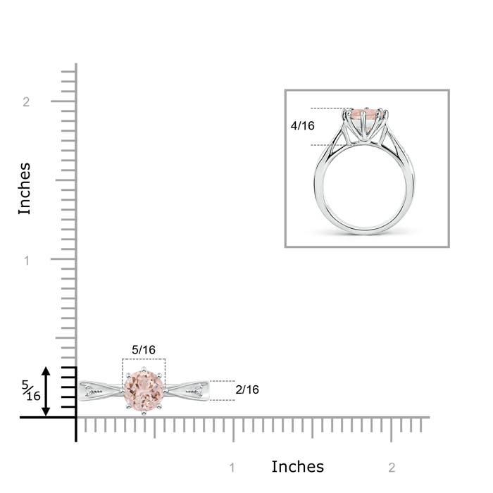 AAA - Morganite / 1.13 CT / 14 KT White Gold