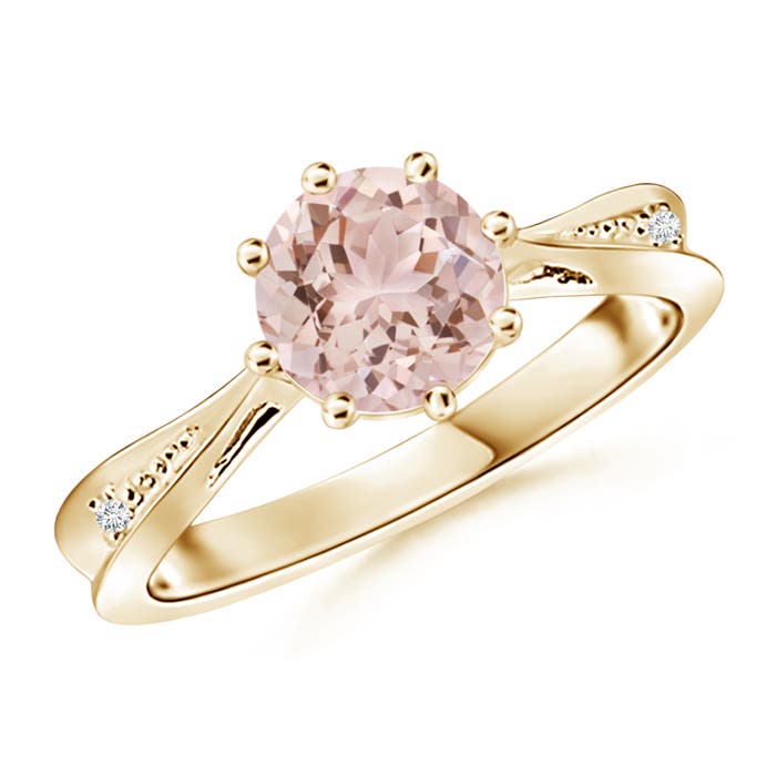 AAA - Morganite / 1.13 CT / 14 KT Yellow Gold