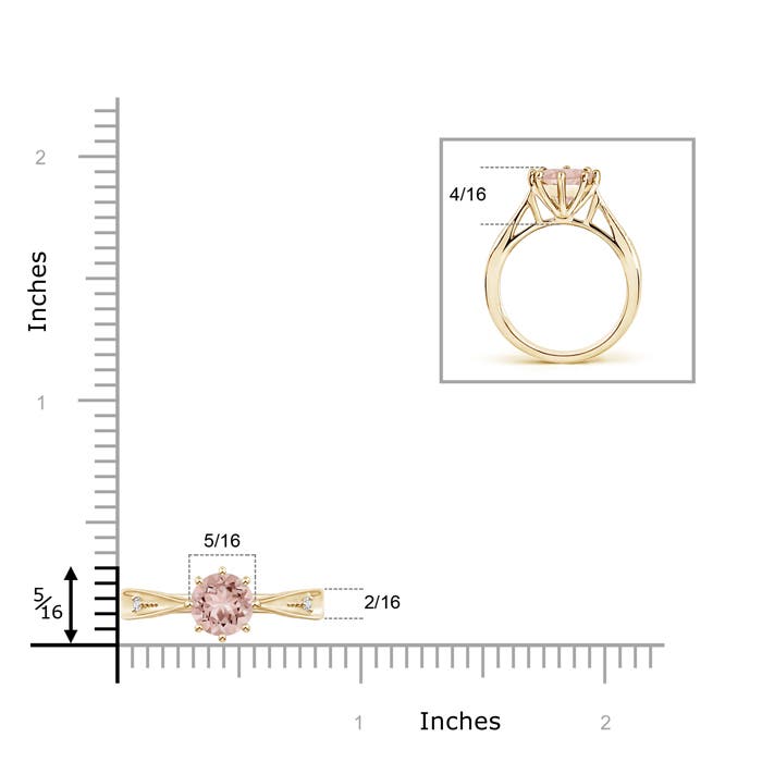 AAAA - Morganite / 1.13 CT / 14 KT Yellow Gold