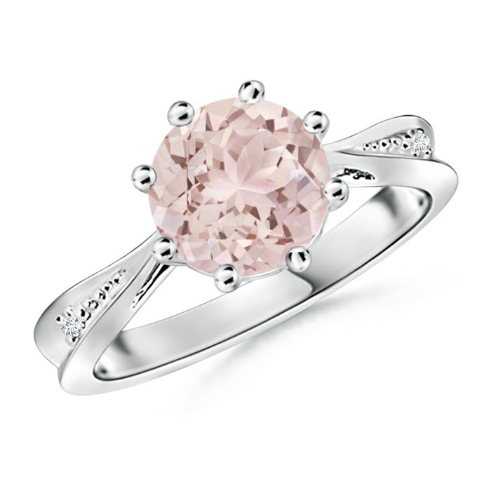 A - Morganite / 1.69 CT / 14 KT White Gold