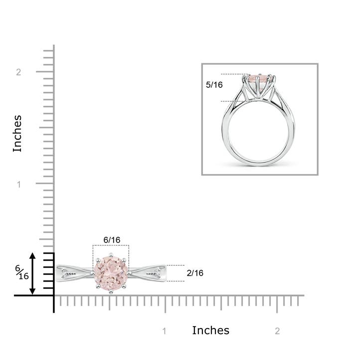 A - Morganite / 1.69 CT / 14 KT White Gold