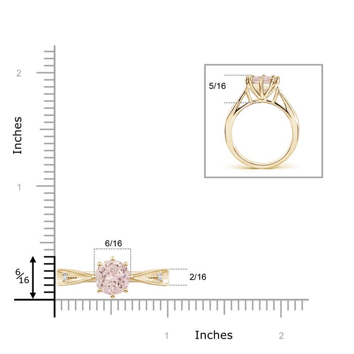 A - Morganite / 1.69 CT / 14 KT Yellow Gold