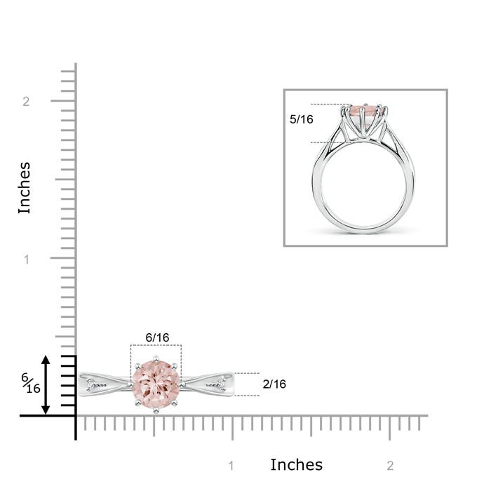 AA - Morganite / 1.69 CT / 14 KT White Gold