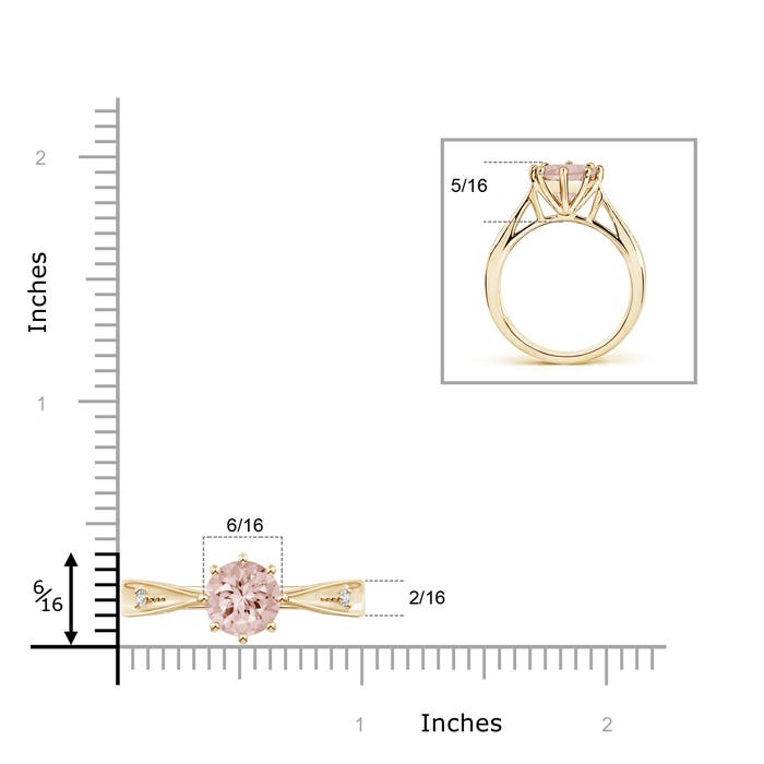 AA - Morganite / 1.69 CT / 14 KT Yellow Gold