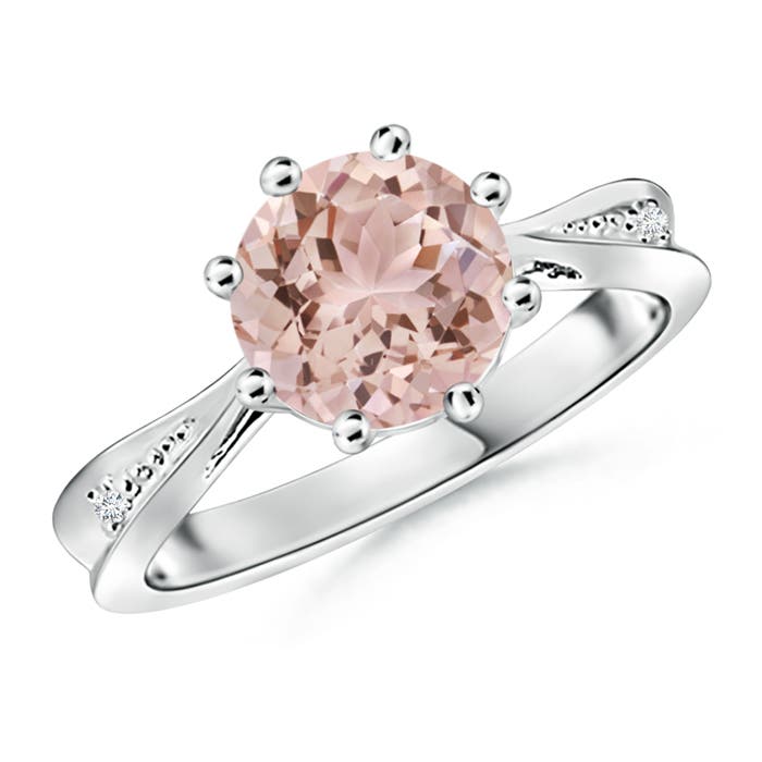 AAA - Morganite / 1.69 CT / 14 KT White Gold