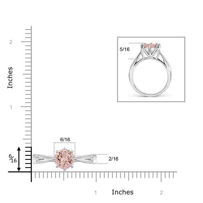 AAA - Morganite / 1.69 CT / 14 KT White Gold