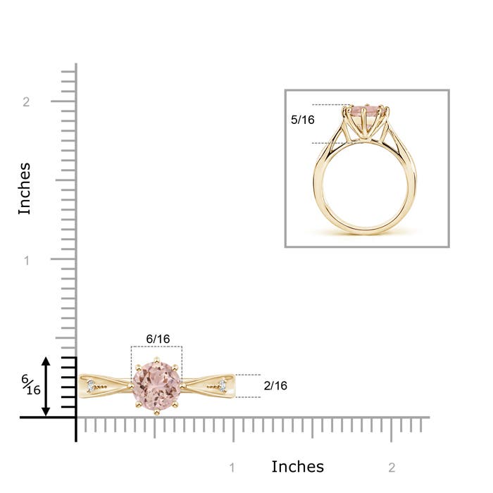 AAA - Morganite / 1.69 CT / 14 KT Yellow Gold