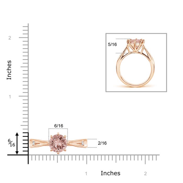 AAAA - Morganite / 1.69 CT / 14 KT Rose Gold