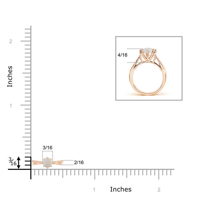 AA - Opal / 0.17 CT / 14 KT Rose Gold