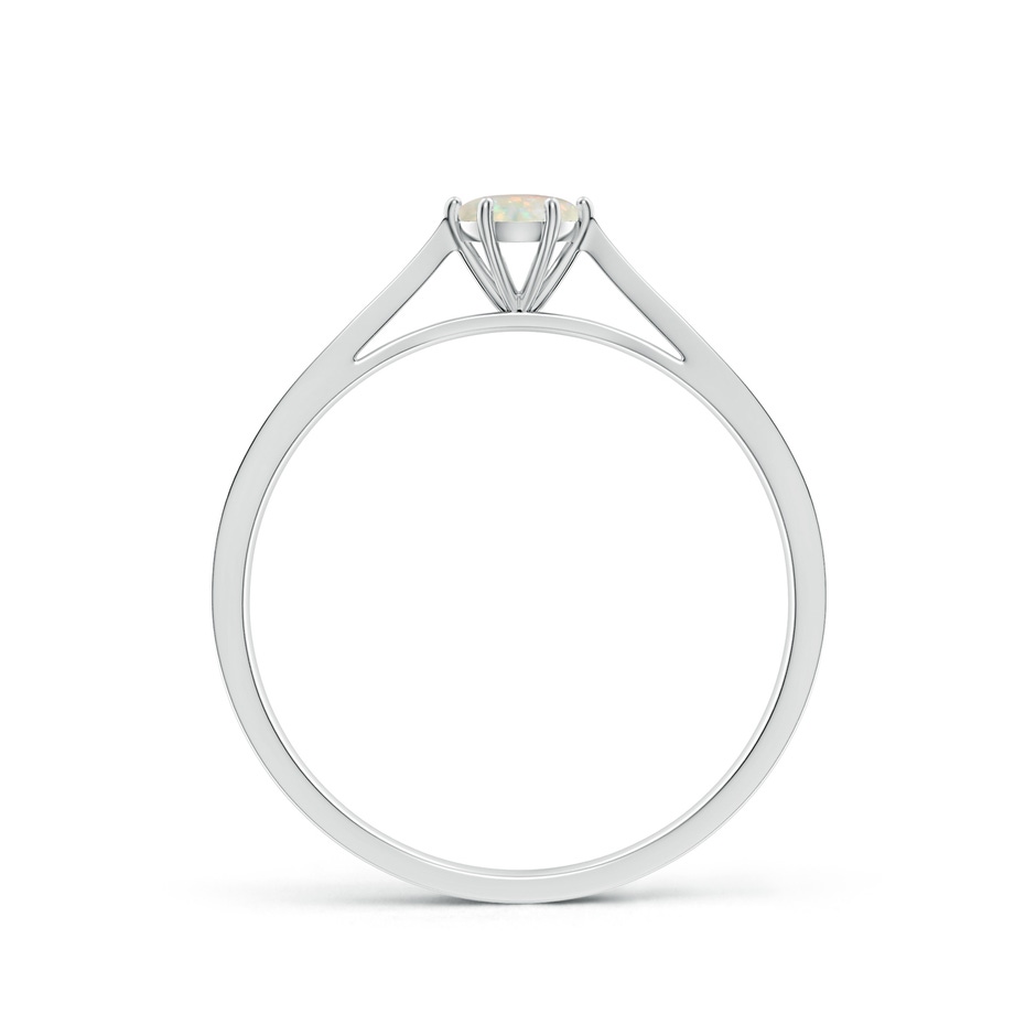 4mm AAA Tapered Shank Opal Solitaire Ring with Diamonds in S999 Silver side 199