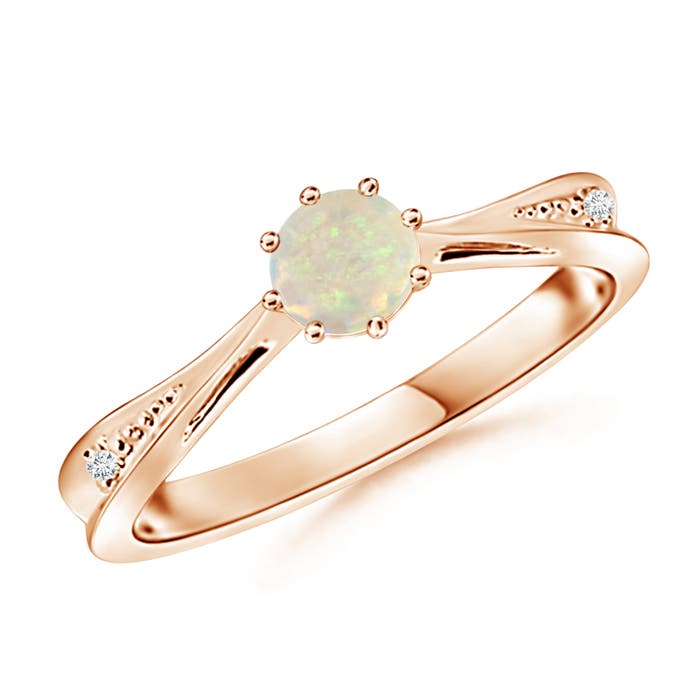 AAA - Opal / 0.35 CT / 14 KT Rose Gold