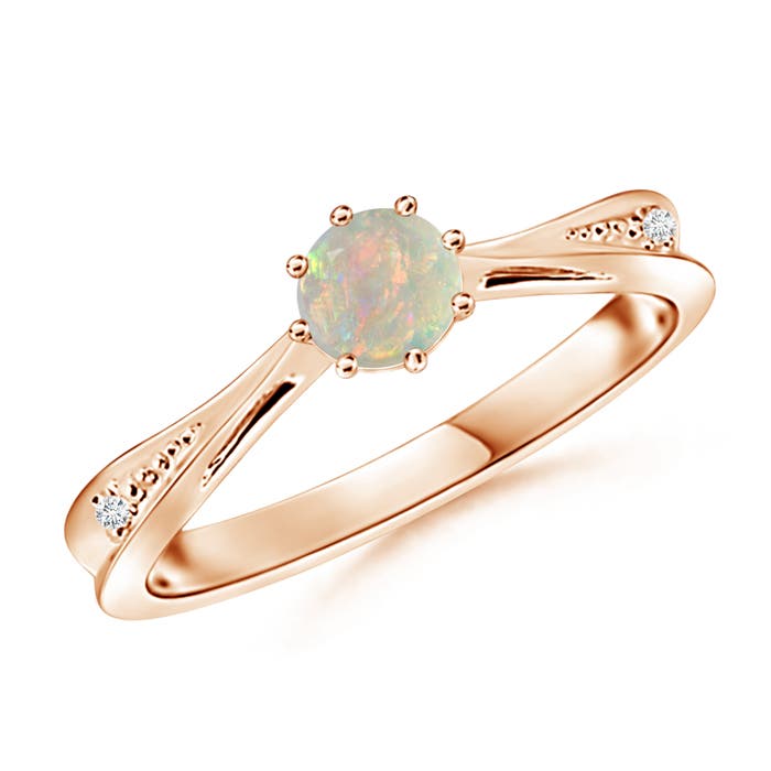 AAAA - Opal / 0.35 CT / 14 KT Rose Gold