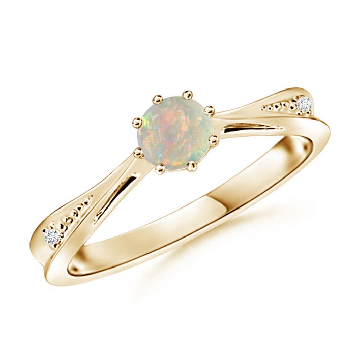 AAAA - Opal / 0.35 CT / 14 KT Yellow Gold