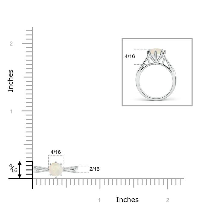 A - Opal / 0.52 CT / 14 KT White Gold