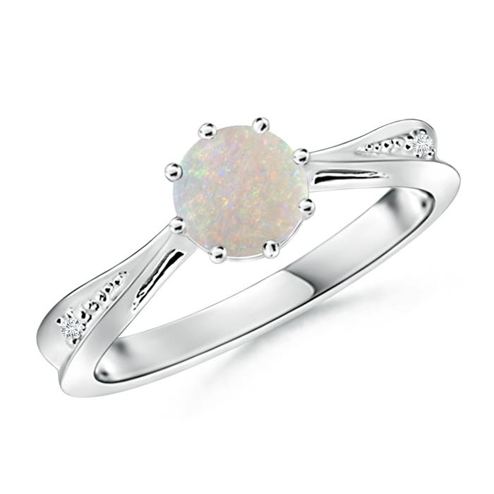 AA - Opal / 0.52 CT / 14 KT White Gold