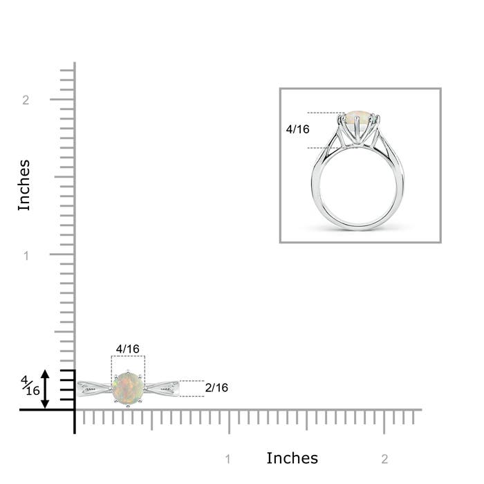 AAAA - Opal / 0.52 CT / 14 KT White Gold