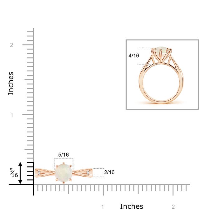 A - Opal / 0.78 CT / 14 KT Rose Gold