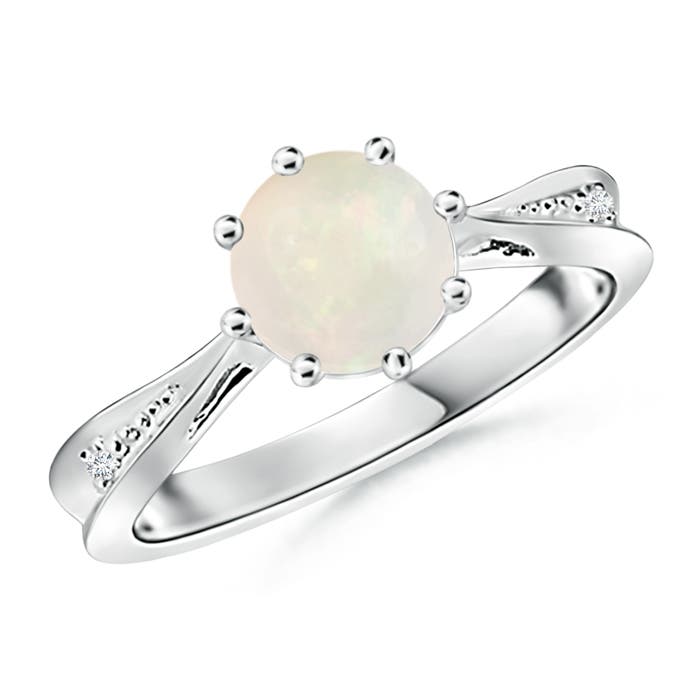 A - Opal / 0.78 CT / 14 KT White Gold