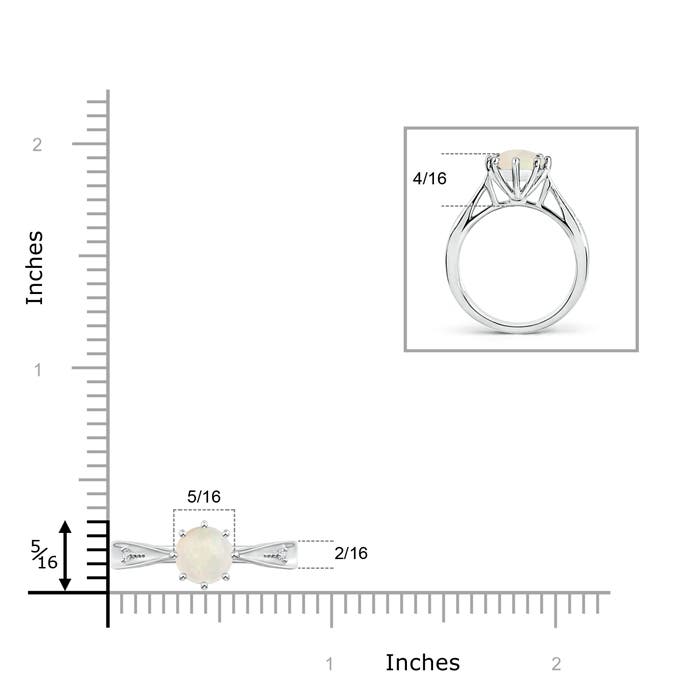 A - Opal / 0.78 CT / 14 KT White Gold