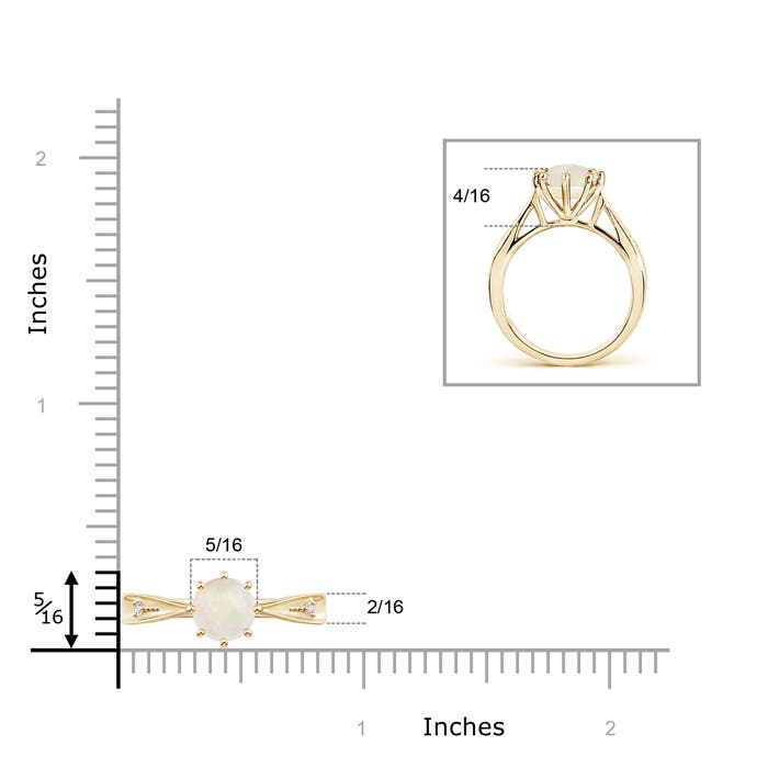 A - Opal / 0.78 CT / 14 KT Yellow Gold