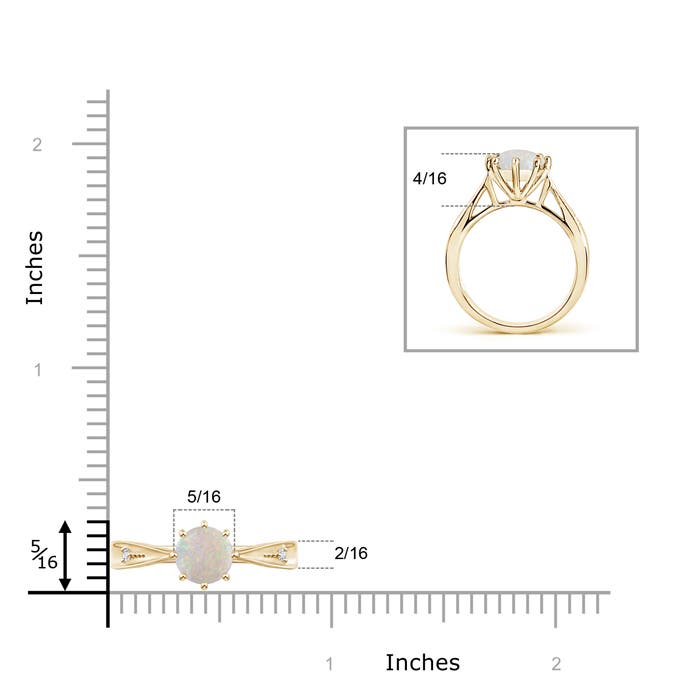 AA - Opal / 0.78 CT / 14 KT Yellow Gold