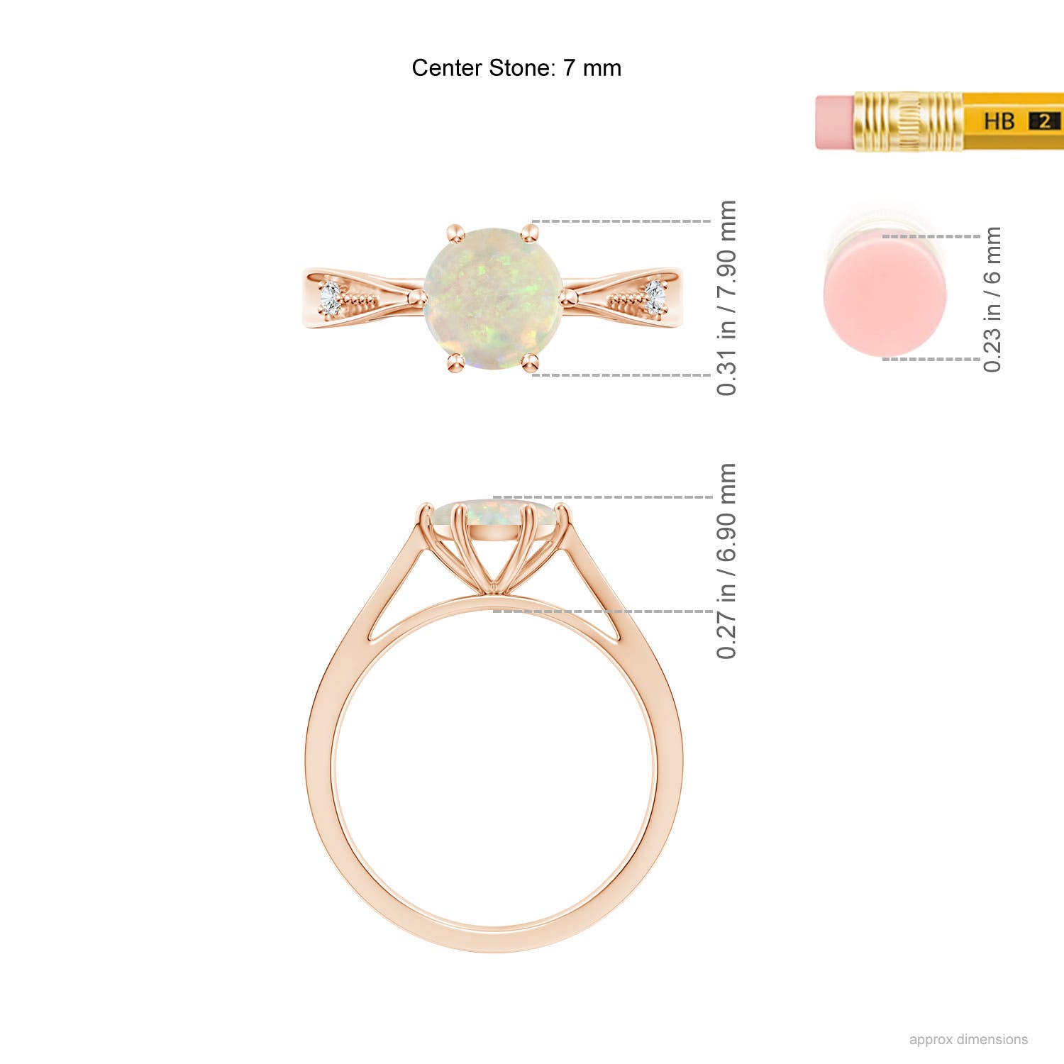 AAA - Opal / 0.78 CT / 14 KT Rose Gold