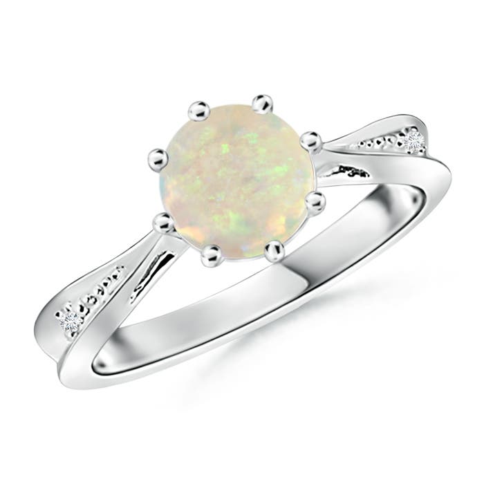 AAA - Opal / 0.78 CT / 14 KT White Gold