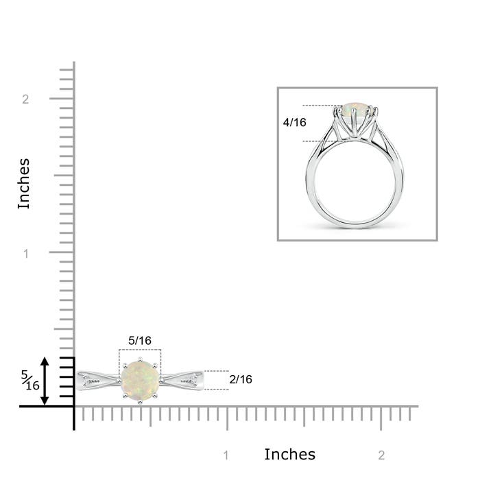 AAA - Opal / 0.78 CT / 14 KT White Gold