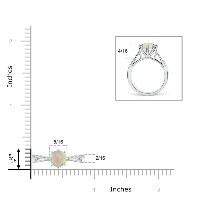 AAAA - Opal / 0.78 CT / 14 KT White Gold