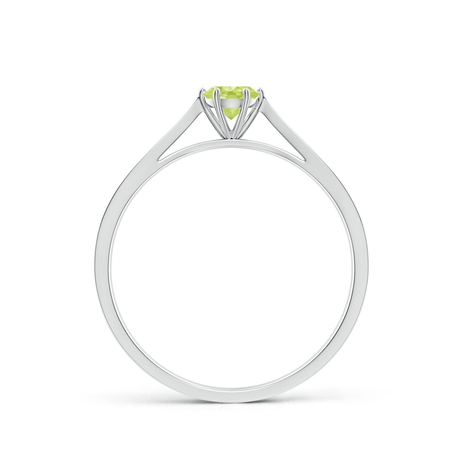 A - Peridot / 0.31 CT / 14 KT White Gold