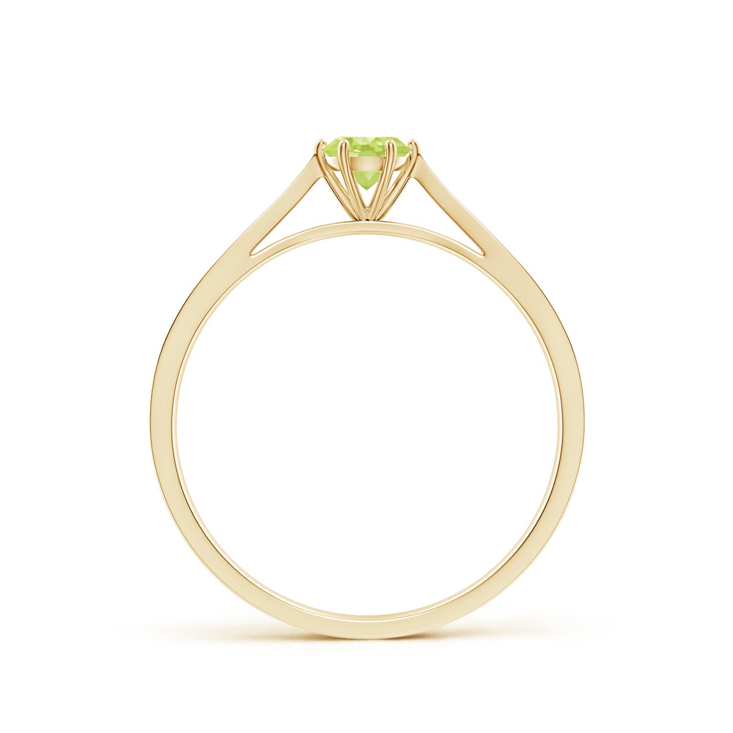 A - Peridot / 0.31 CT / 14 KT Yellow Gold