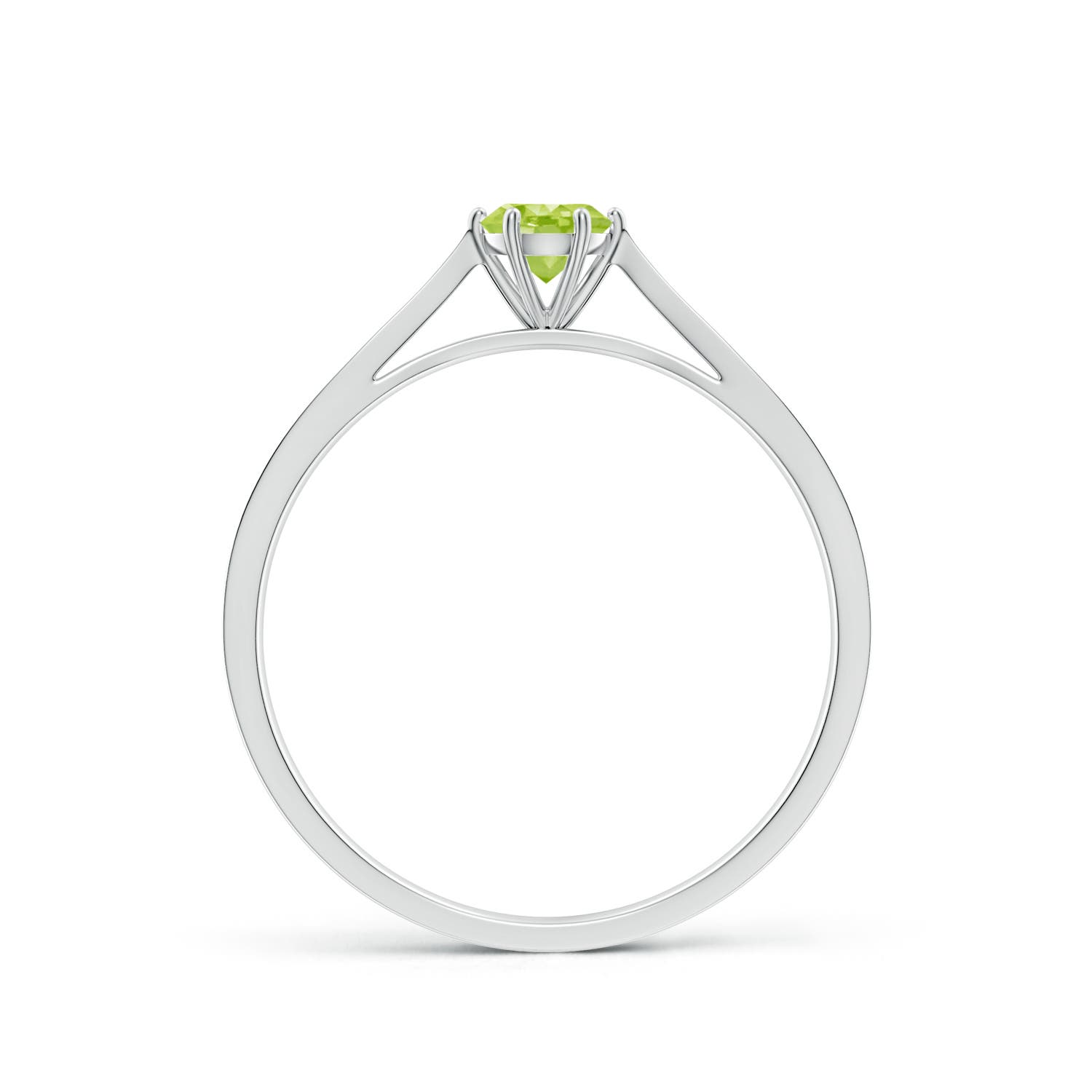 AA - Peridot / 0.31 CT / 14 KT White Gold