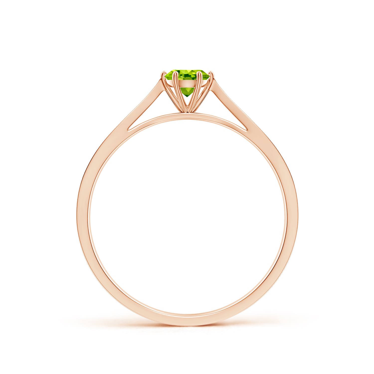 AAA - Peridot / 0.31 CT / 14 KT Rose Gold