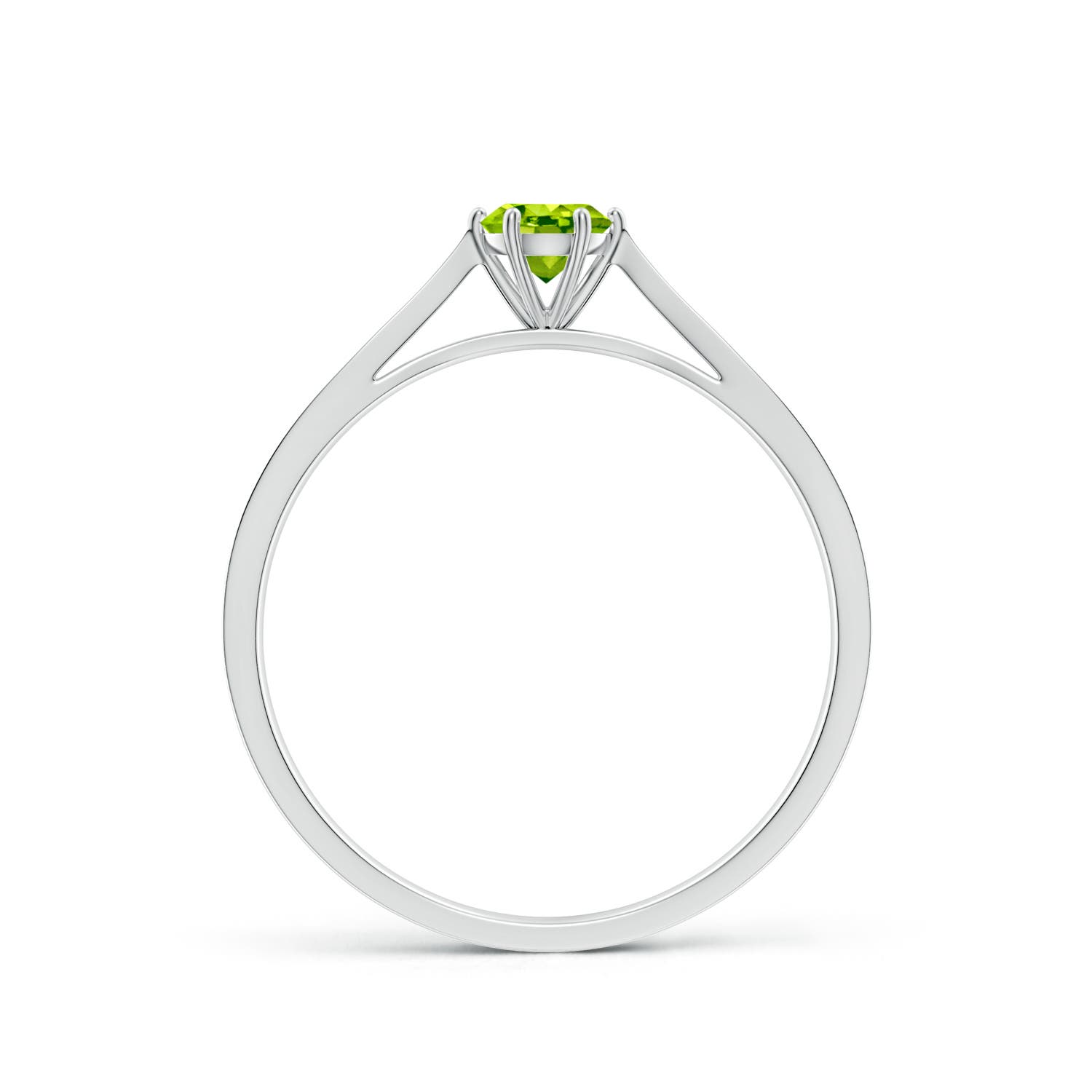 AAA - Peridot / 0.31 CT / 14 KT White Gold