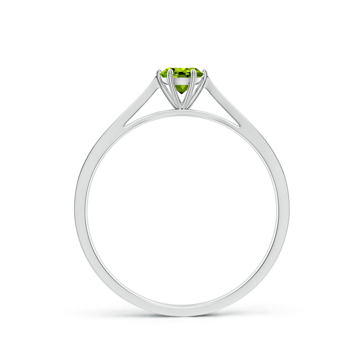 AAAA - Peridot / 0.31 CT / 14 KT White Gold