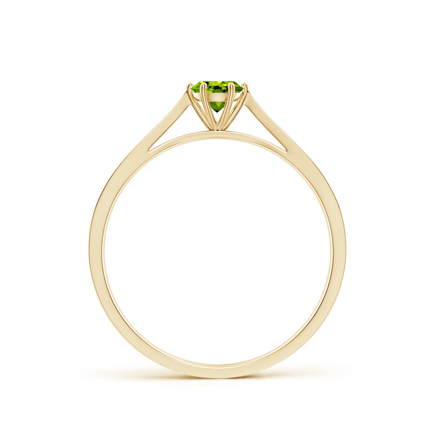 AAAA - Peridot / 0.31 CT / 14 KT Yellow Gold