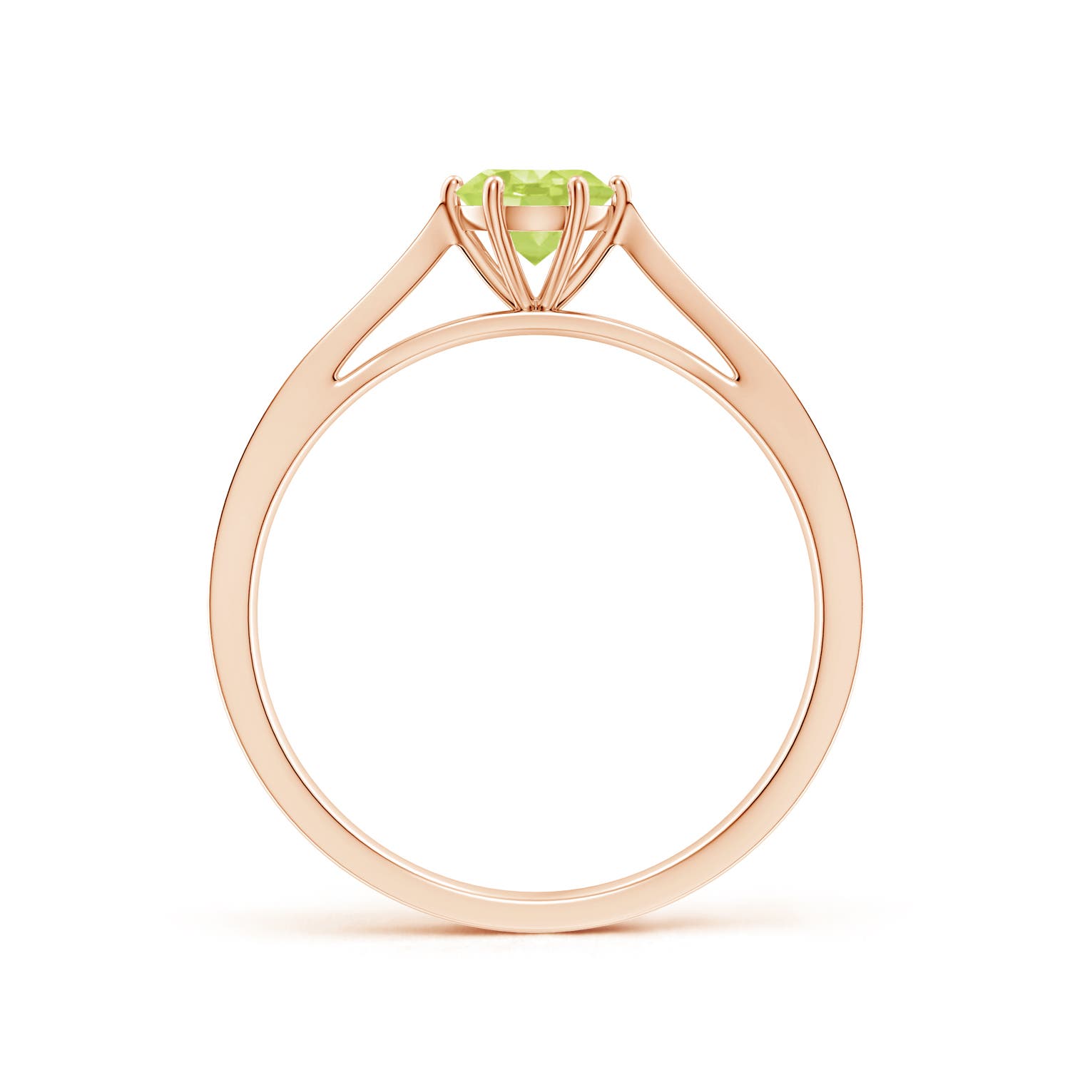 A - Peridot / 0.57 CT / 14 KT Rose Gold