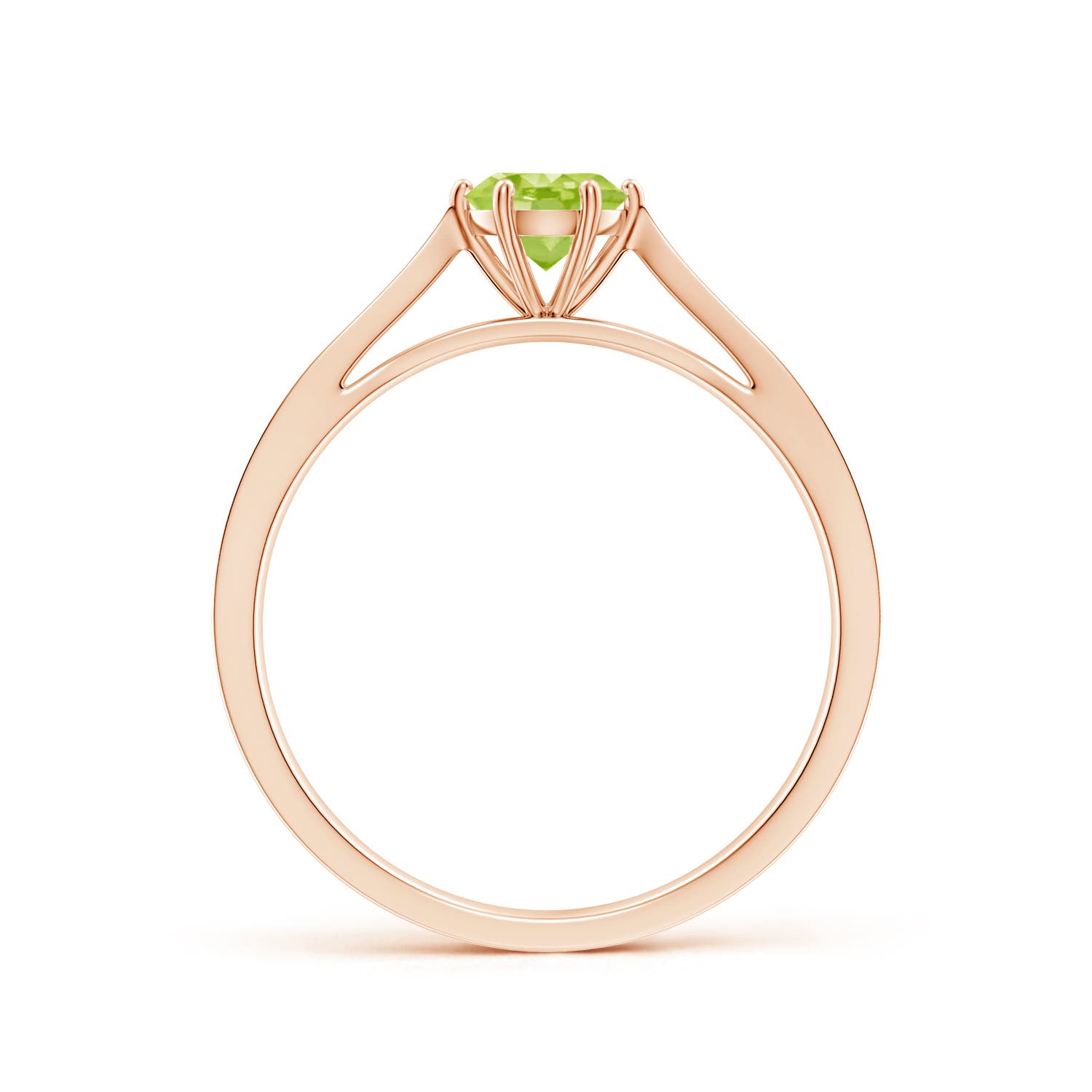 AA - Peridot / 0.57 CT / 14 KT Rose Gold