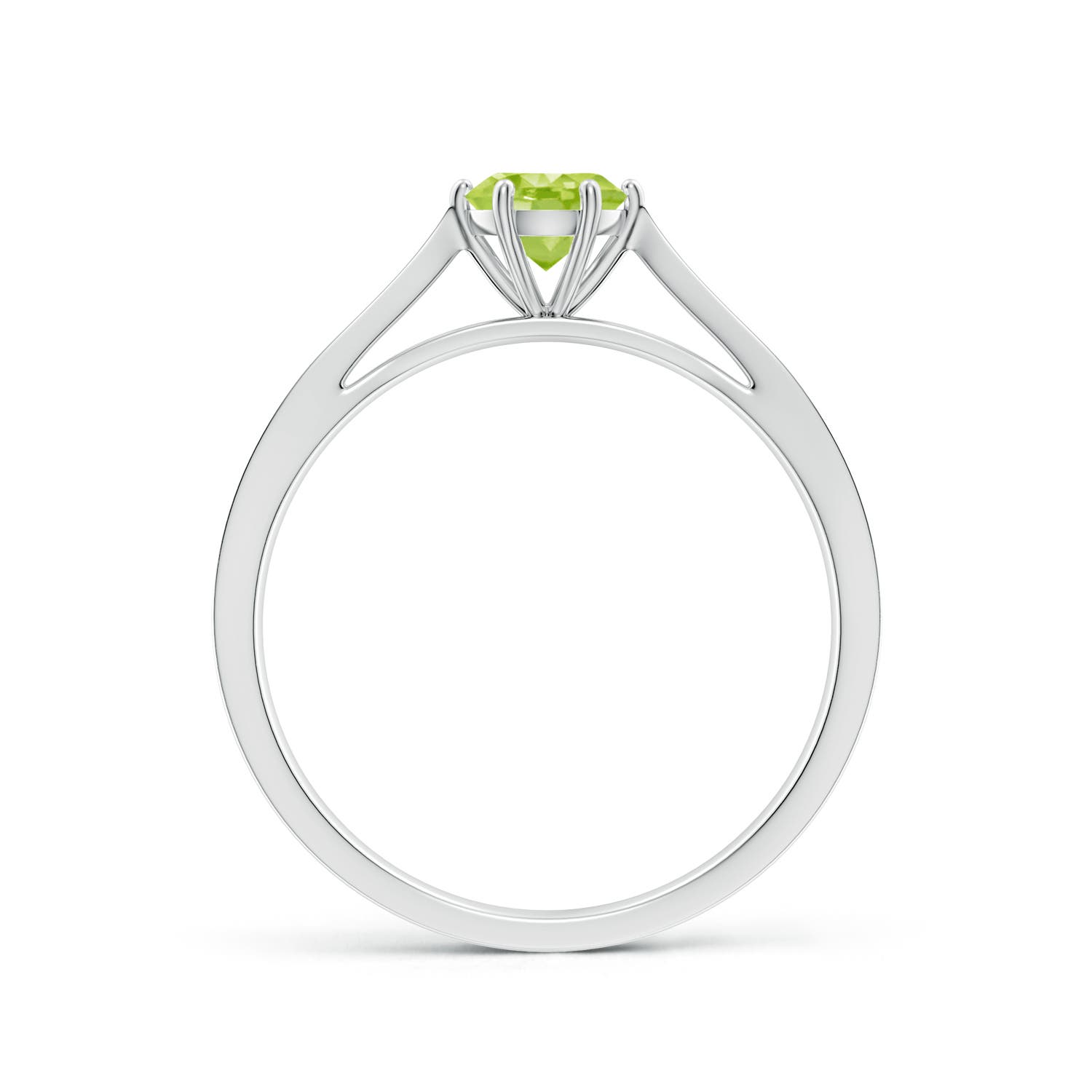 AA - Peridot / 0.57 CT / 14 KT White Gold