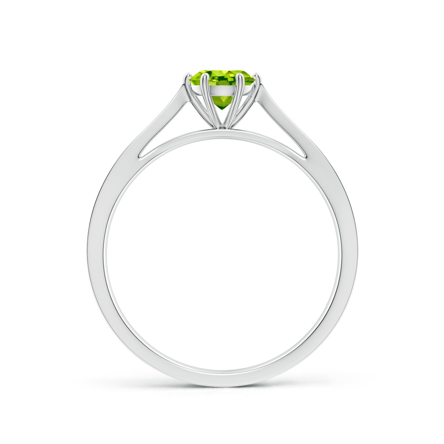 AAA - Peridot / 0.57 CT / 14 KT White Gold