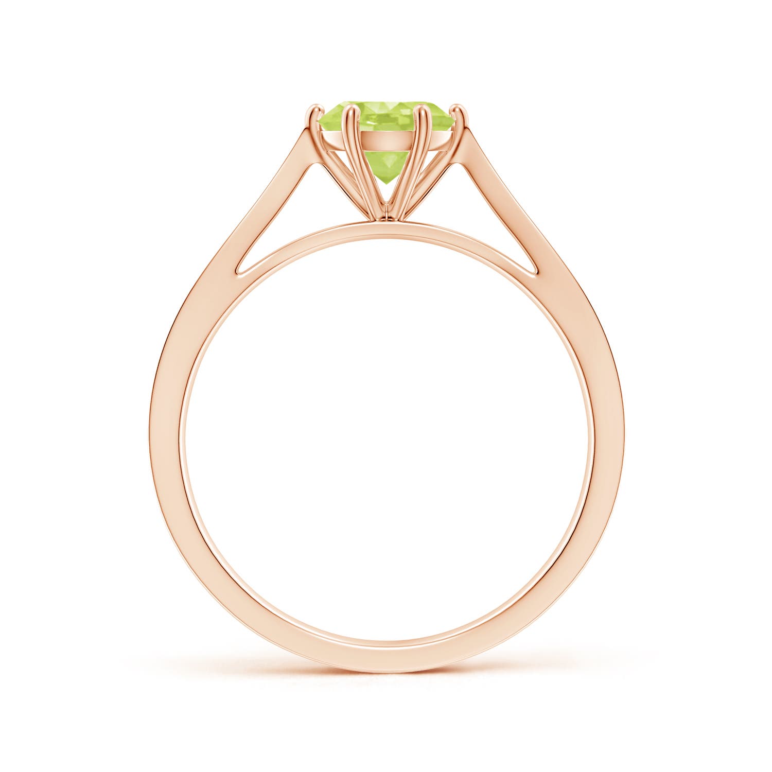 A - Peridot / 0.97 CT / 14 KT Rose Gold