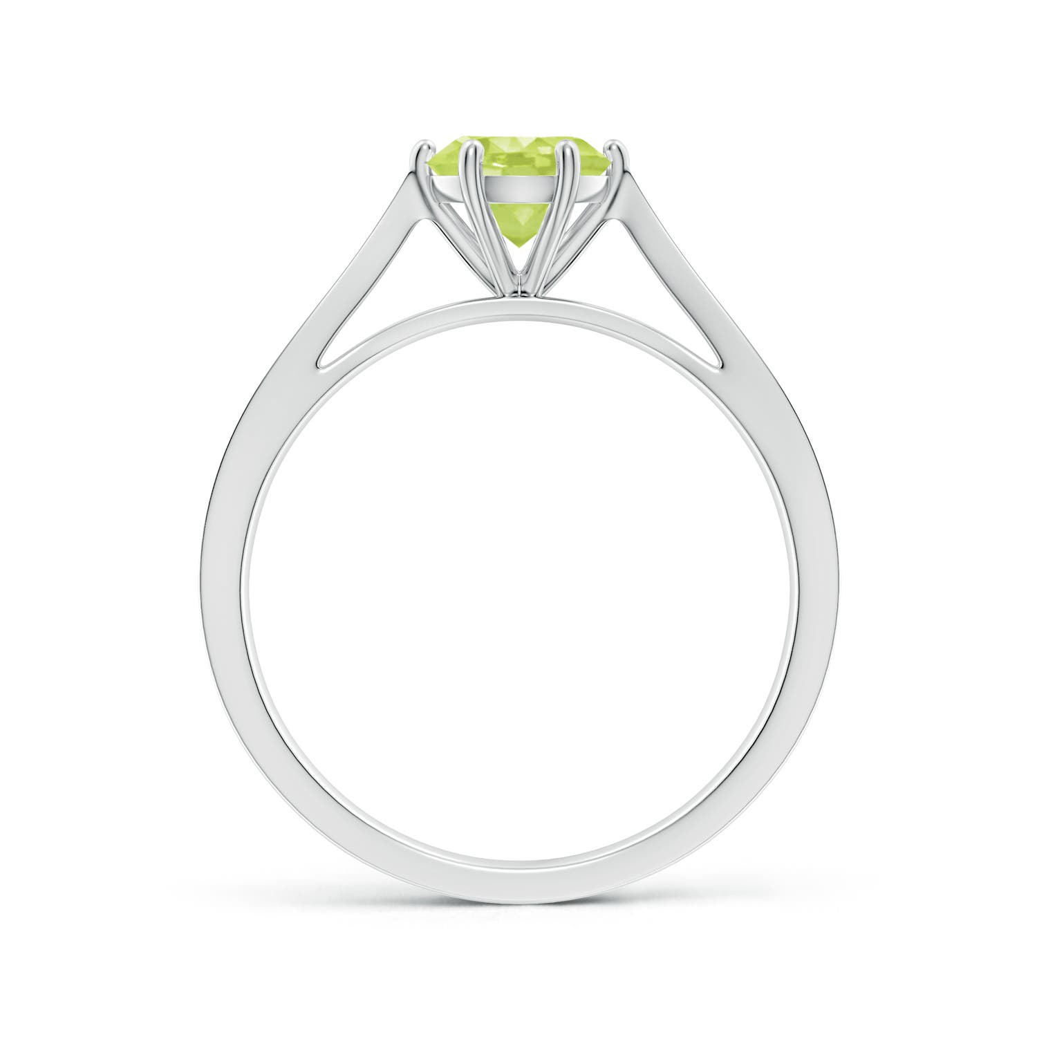 A - Peridot / 0.97 CT / 14 KT White Gold