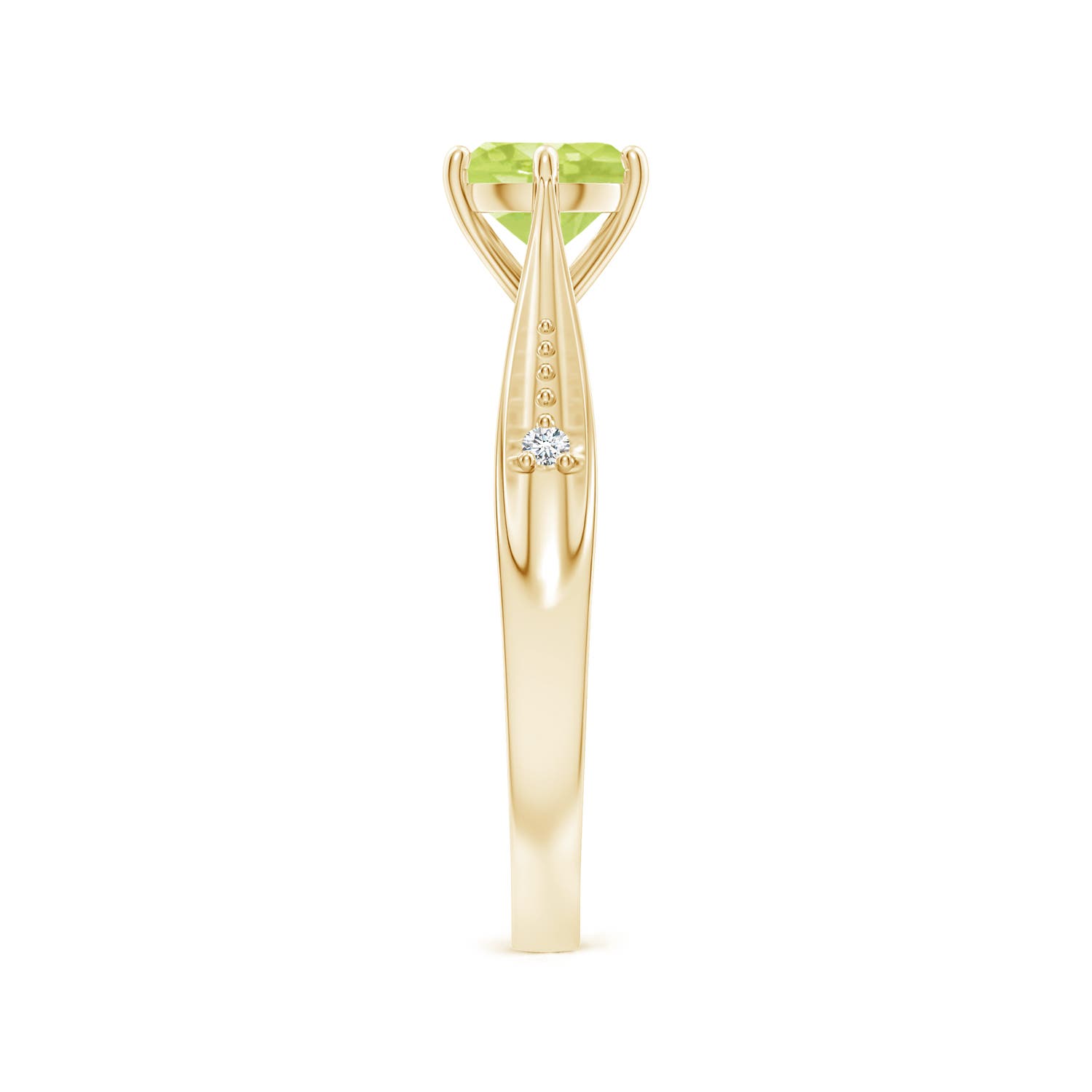 A - Peridot / 0.97 CT / 14 KT Yellow Gold