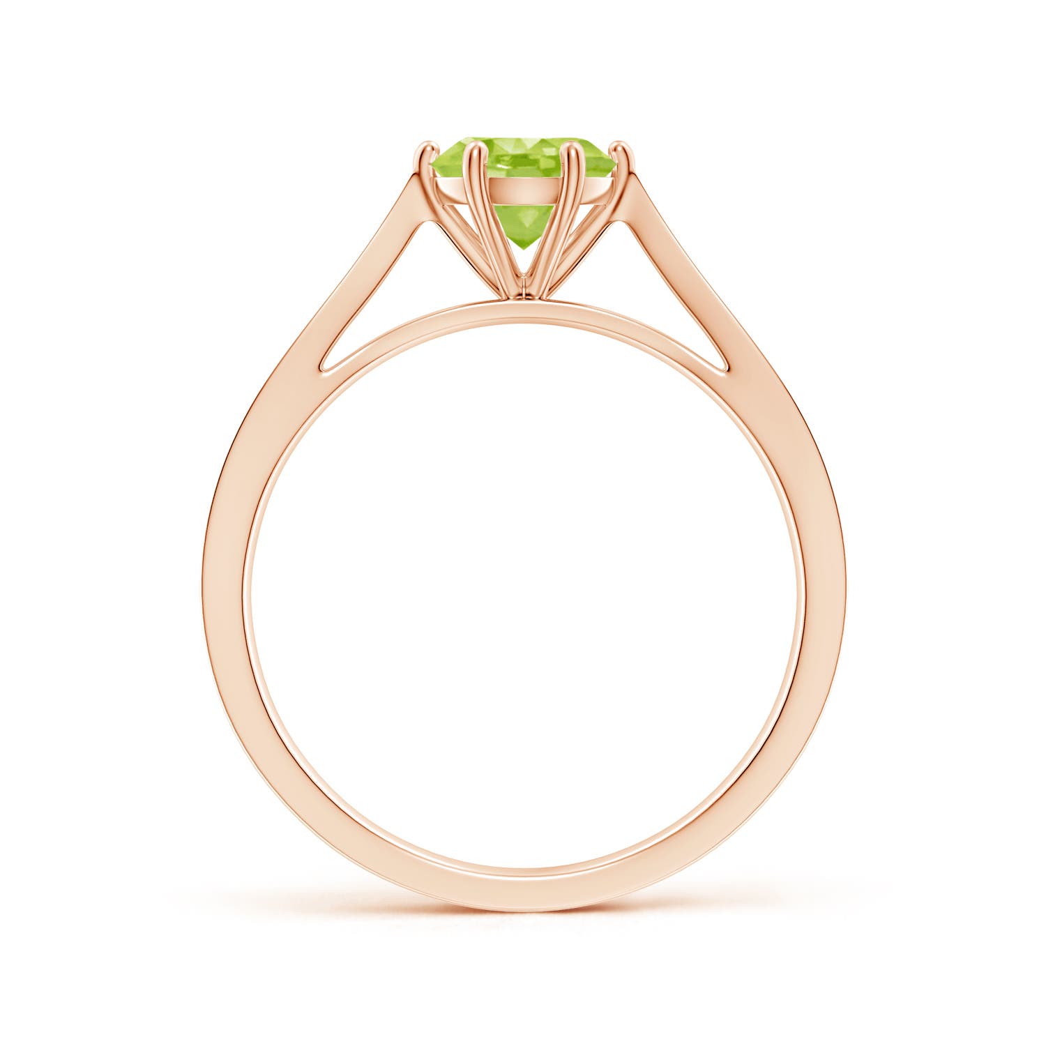 AA - Peridot / 0.97 CT / 14 KT Rose Gold