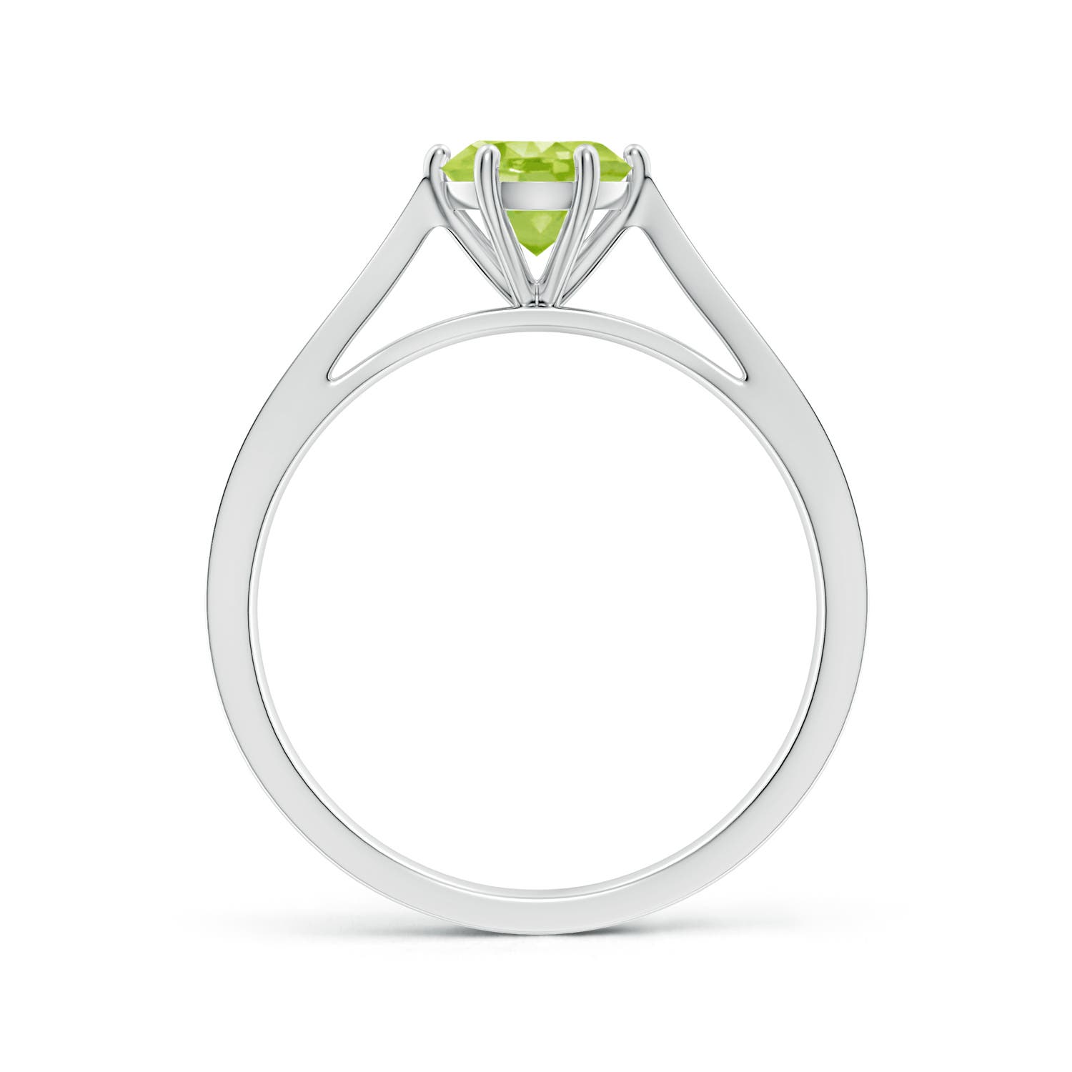 AA - Peridot / 0.97 CT / 14 KT White Gold