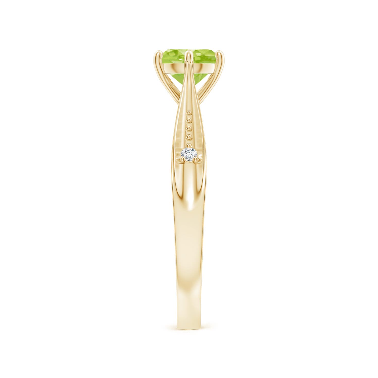 AA - Peridot / 0.97 CT / 14 KT Yellow Gold