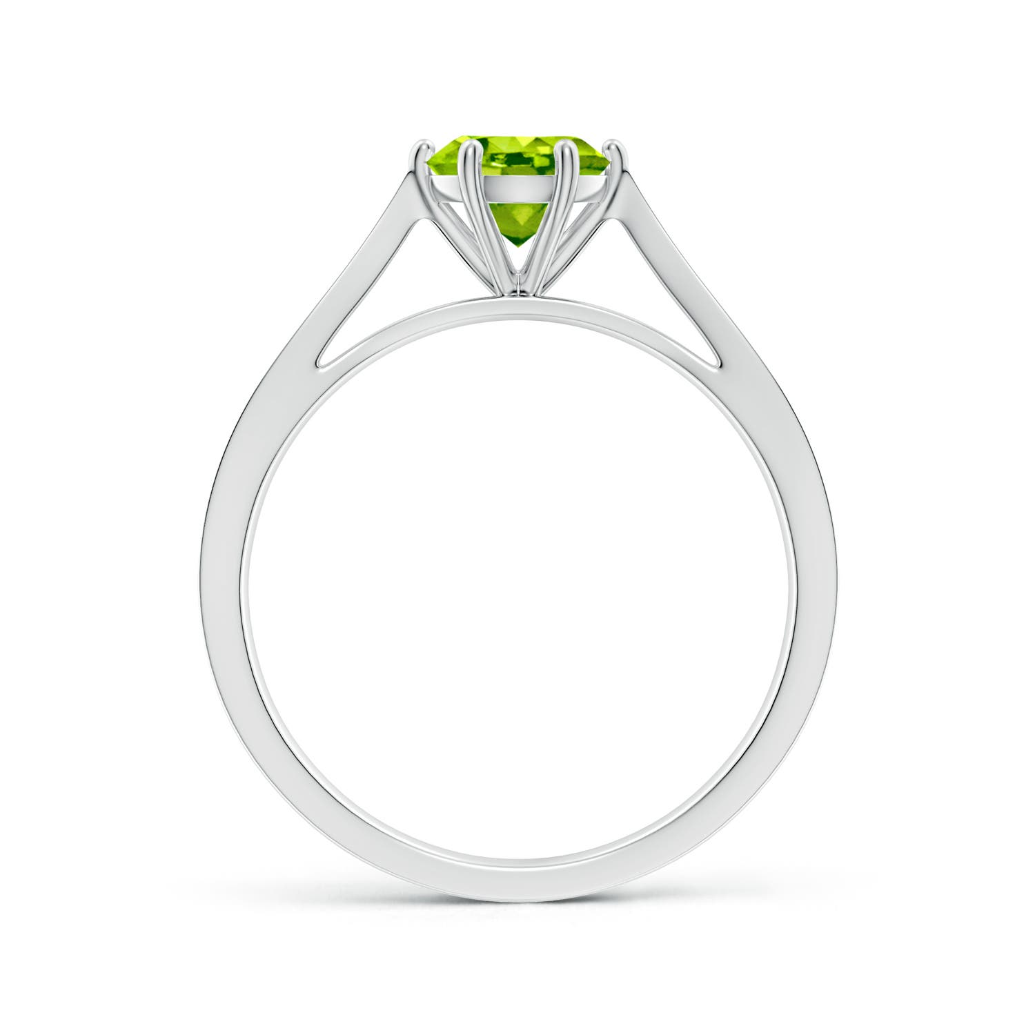 AAA - Peridot / 0.97 CT / 14 KT White Gold