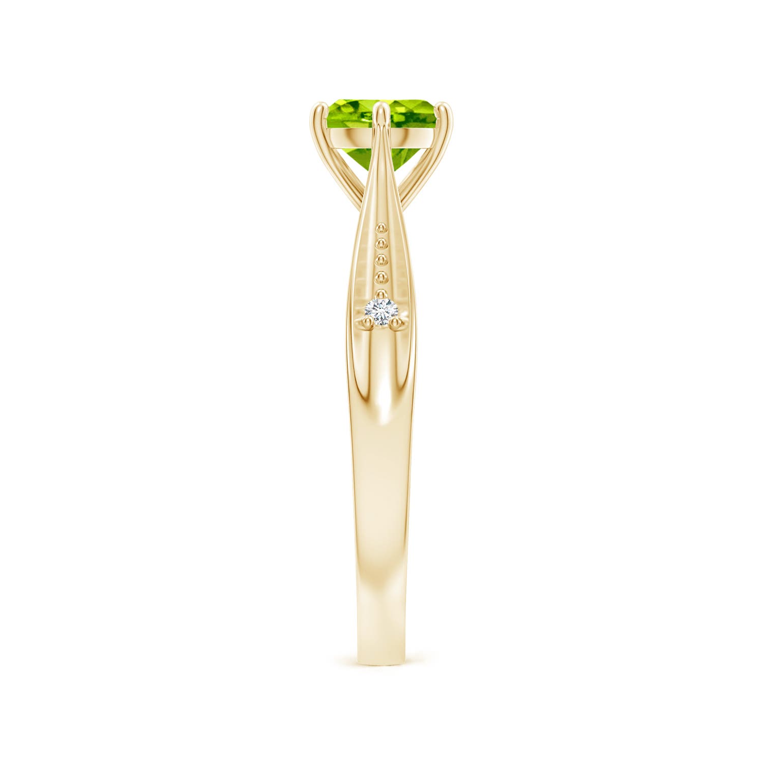 AAA - Peridot / 0.97 CT / 14 KT Yellow Gold