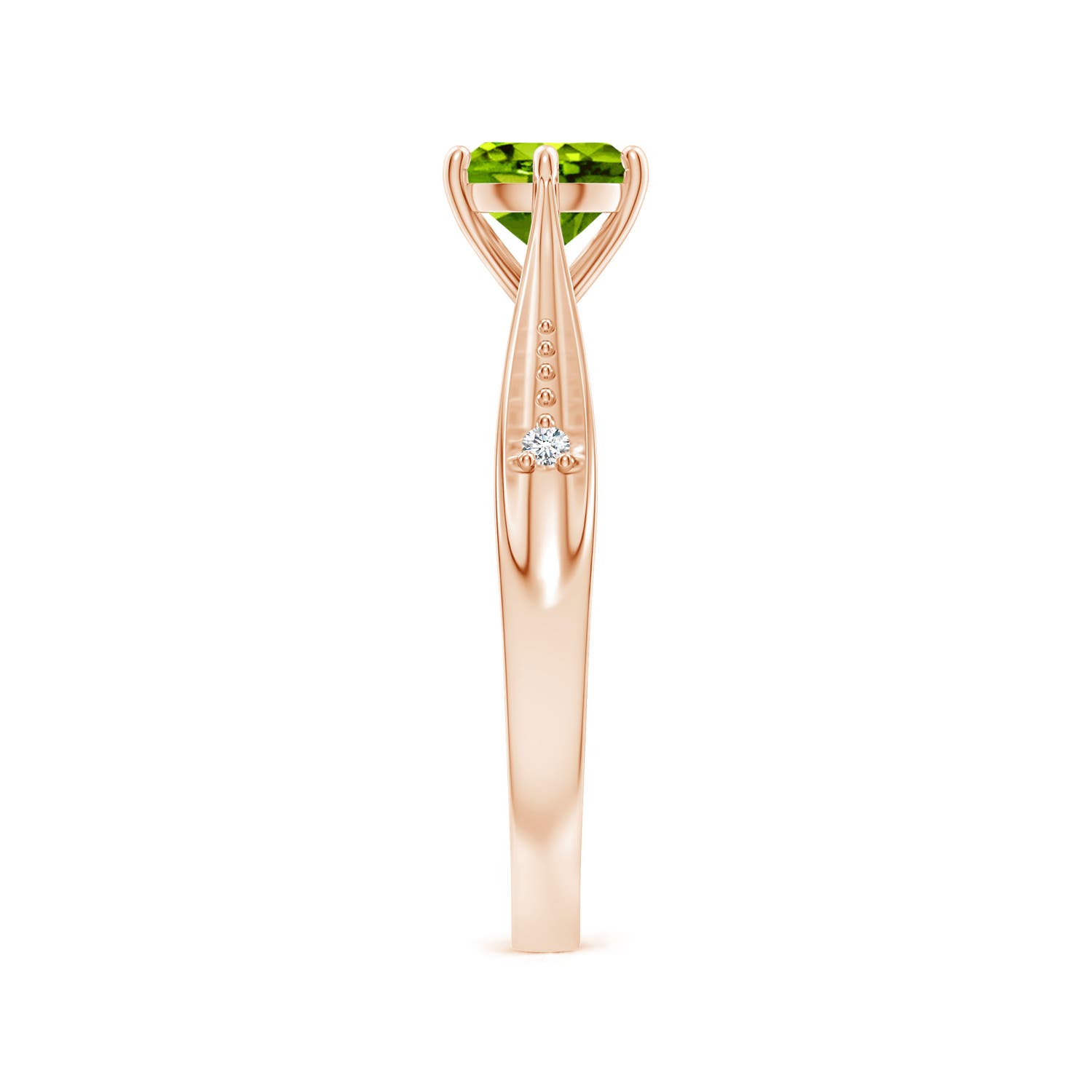 AAAA - Peridot / 0.97 CT / 14 KT Rose Gold